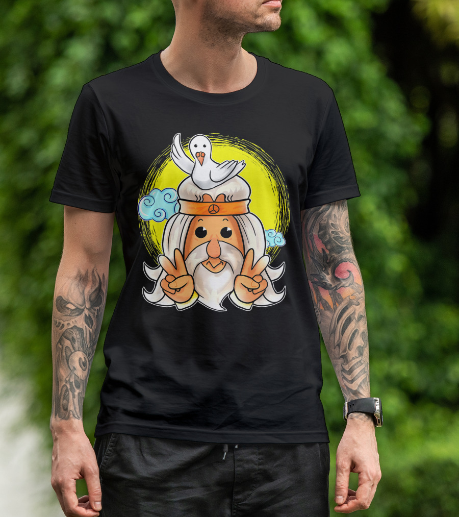 Cute Hippie Dove Peace Sign Hi Iconic T-Shirt
