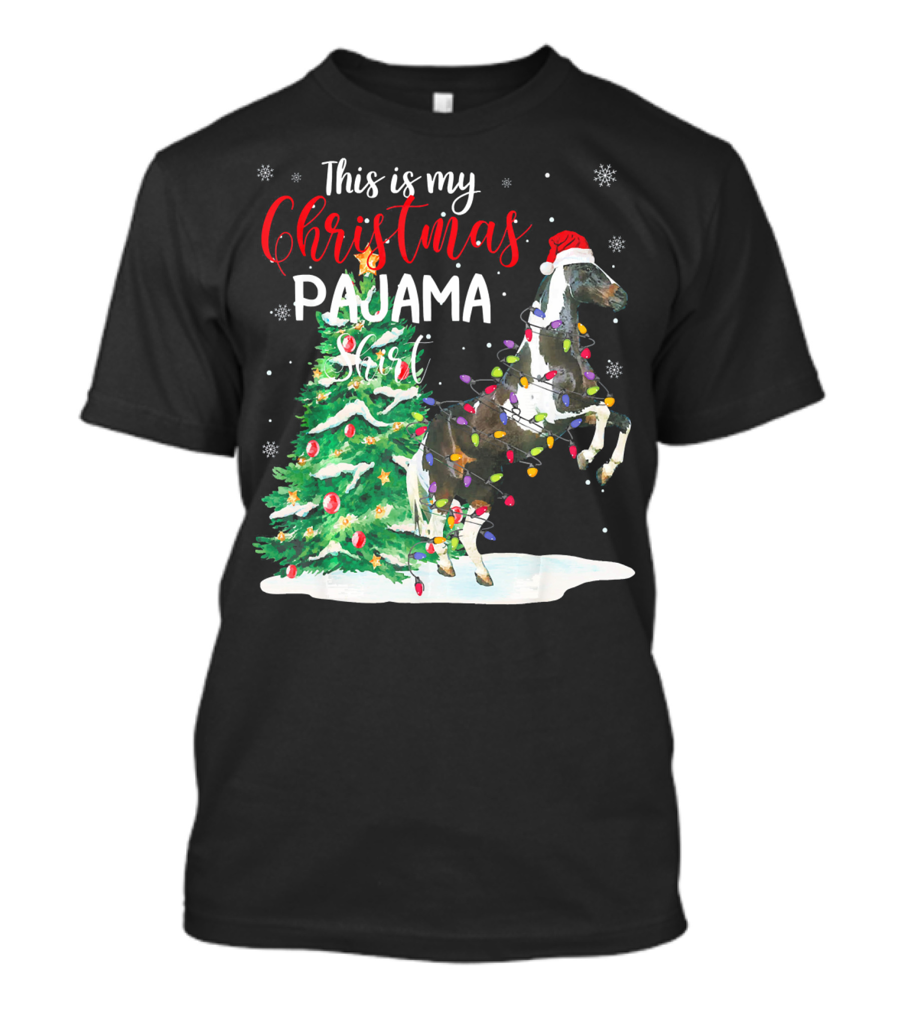 This Is My Christmas Pajama Shirt American Paint Horse T-Shirt
