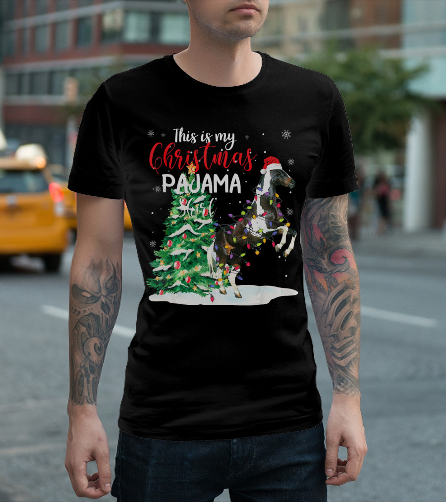 This Is My Christmas Pajama Shirt American Paint Horse T-Shirt