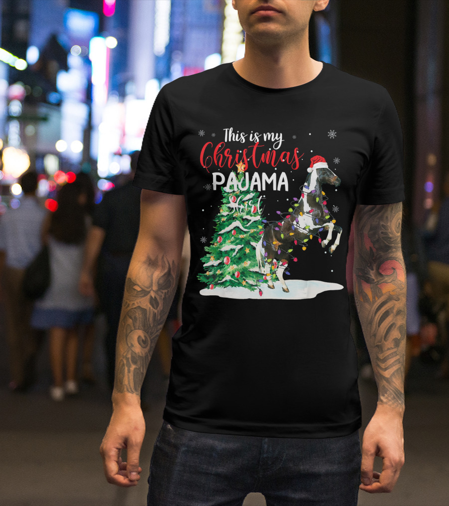 This Is My Christmas Pajama Shirt American Paint Horse T-Shirt