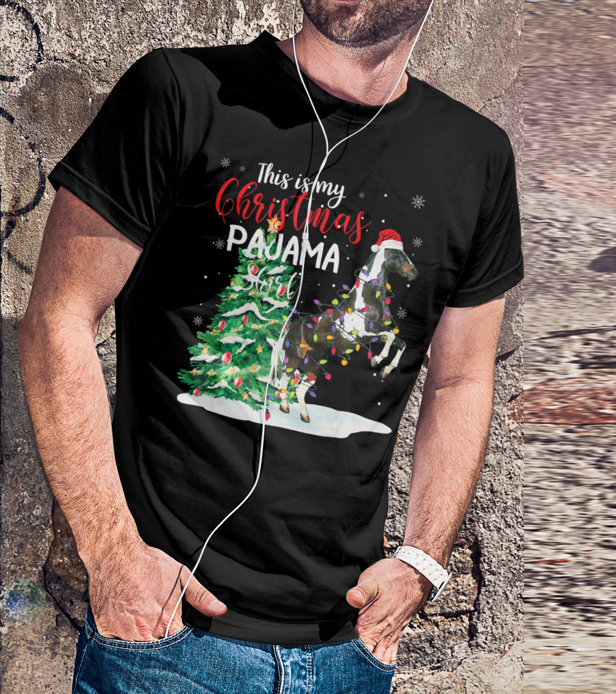 This Is My Christmas Pajama Shirt American Paint Horse T-Shirt