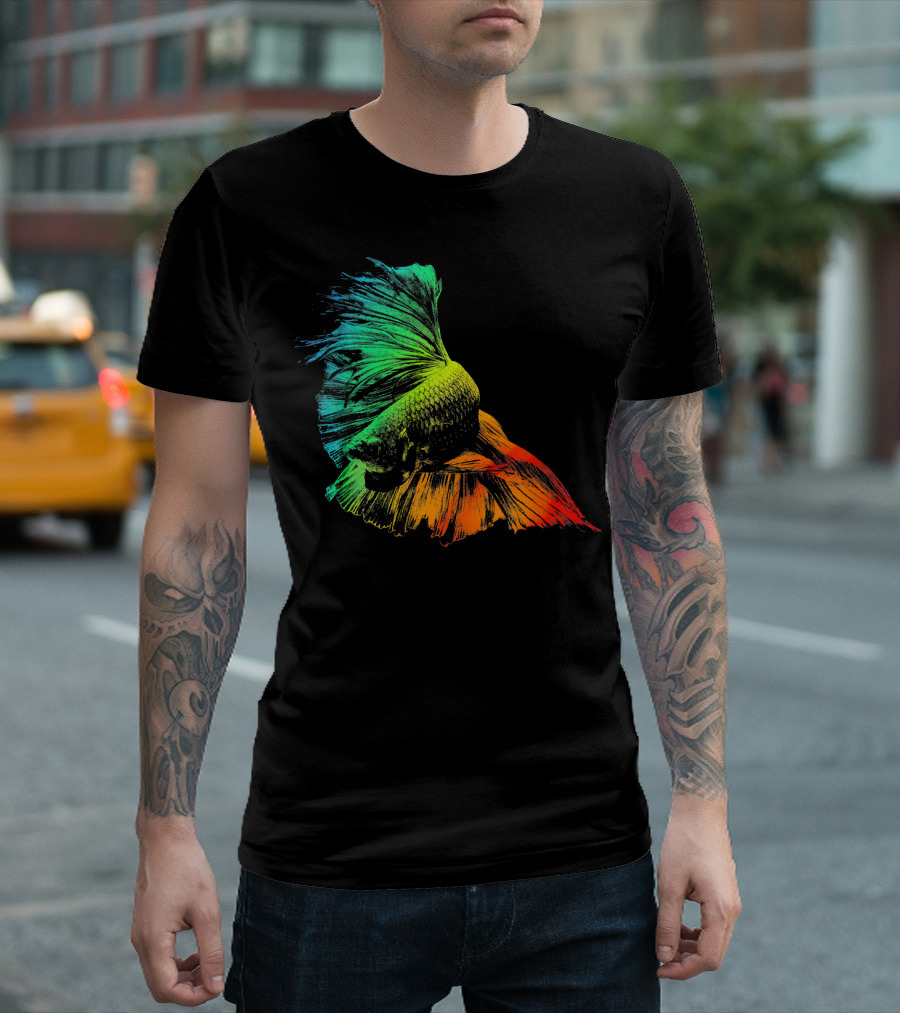 BETTA FISH VIBRANT COLORFUL RAINBOW T-Shirt