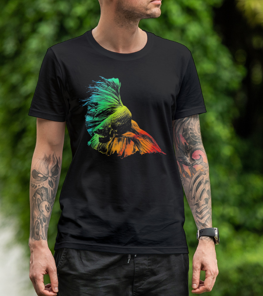 BETTA FISH VIBRANT COLORFUL RAINBOW T-Shirt