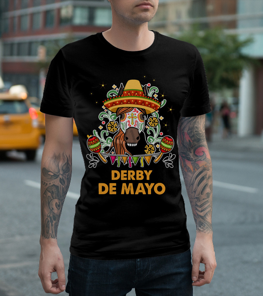 Derby De Mayo Kentucky Horse Race Sombrero Fiesta T-Shirt