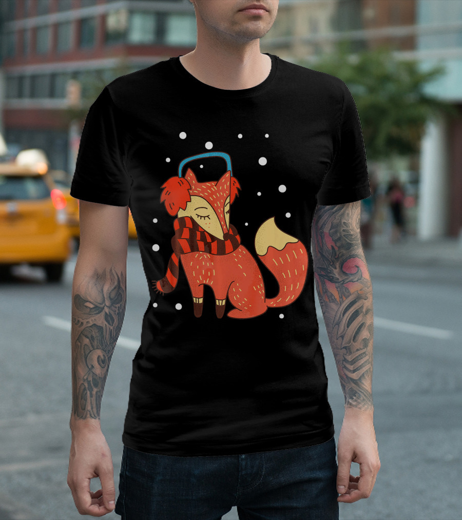 Chistmas Fox Xmas Christmas Tree New Year T-Shirt