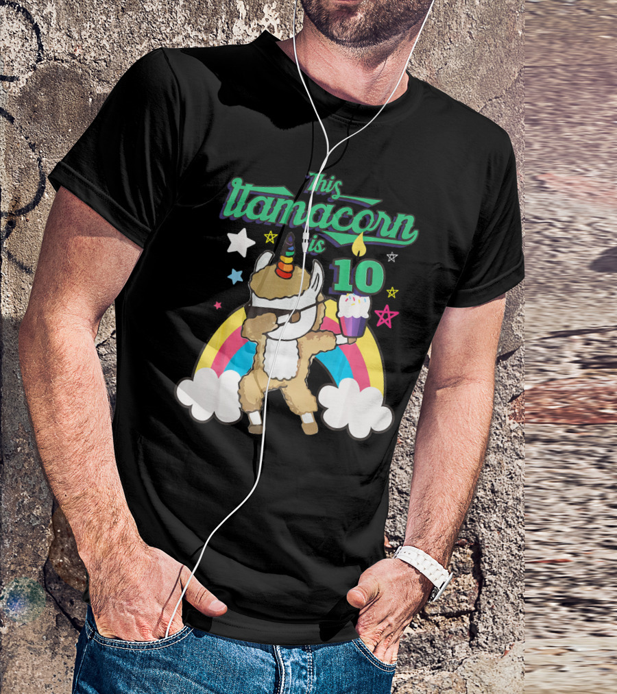 This Llamacorn Is 10 Dabbing Llama Unicorn Birthday Party T-Shirt