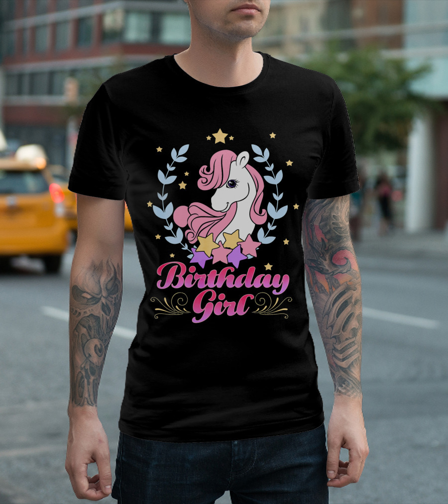 Birthday Girl Cute Horse T-Shirt