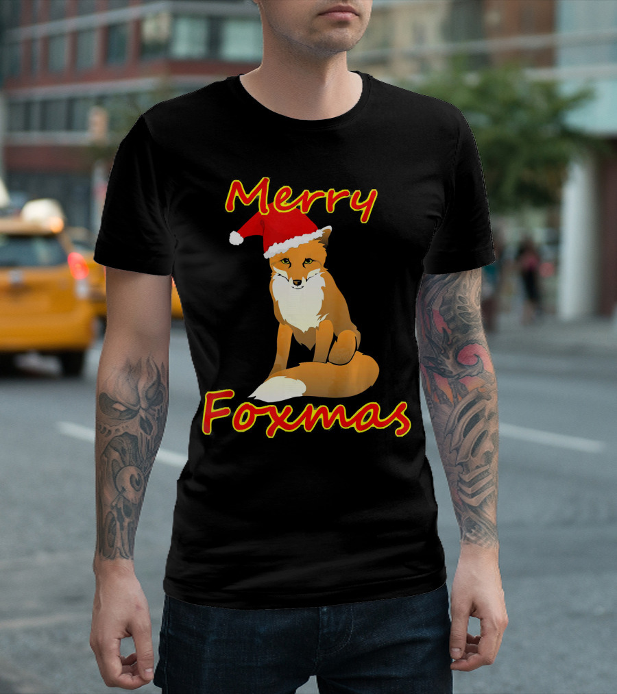Merry Foxmas Adorable Christmas Fox T-Shirt