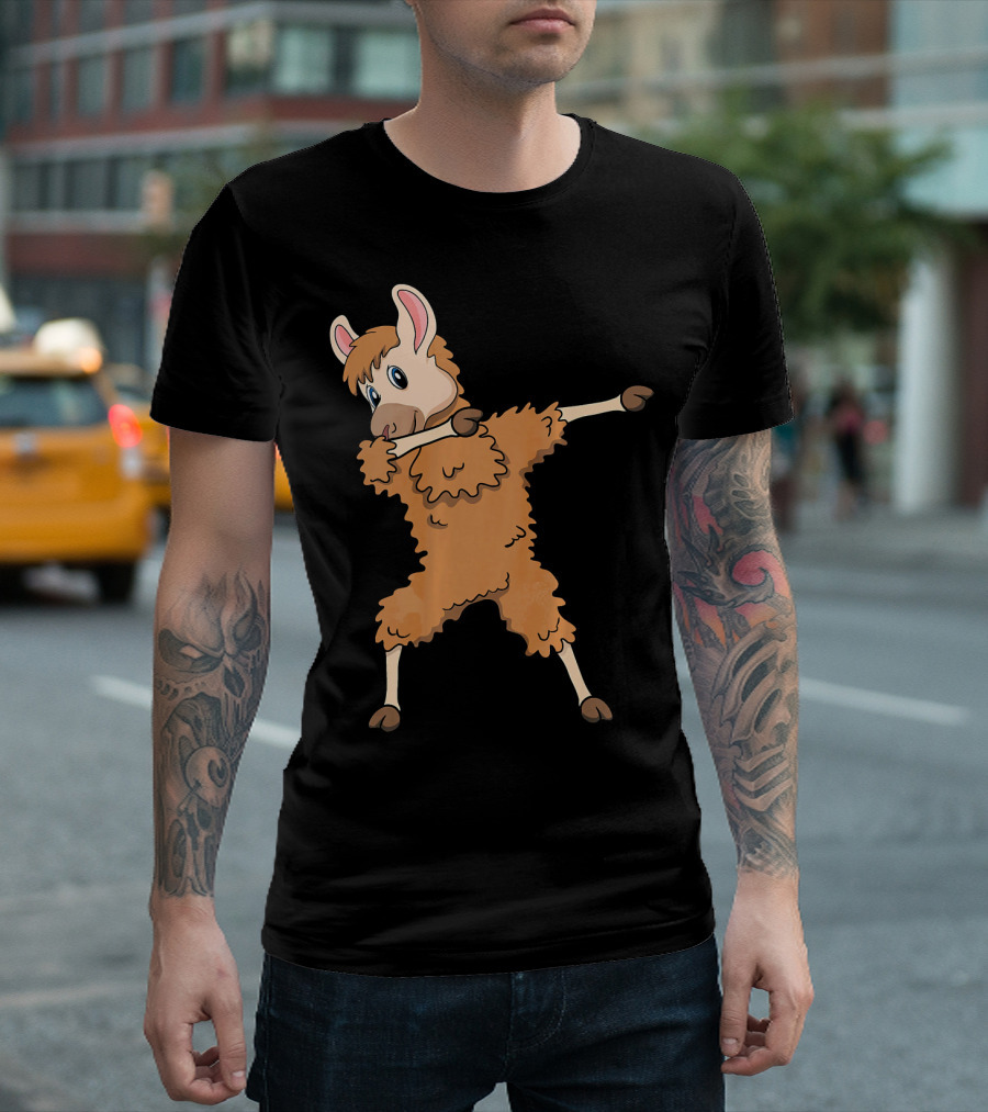 Dabbing Llama Dab Hip Hop Alpaca Trendy Dance Pose T-Shirt