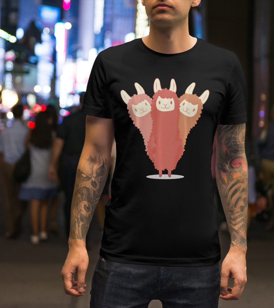 Cool Funny Llama Llama Alpaca Cute Trio T-Shirt