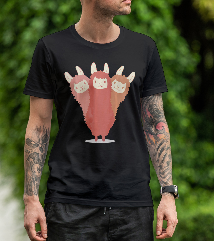 Cool Funny Llama Llama Alpaca Cute Trio T-Shirt