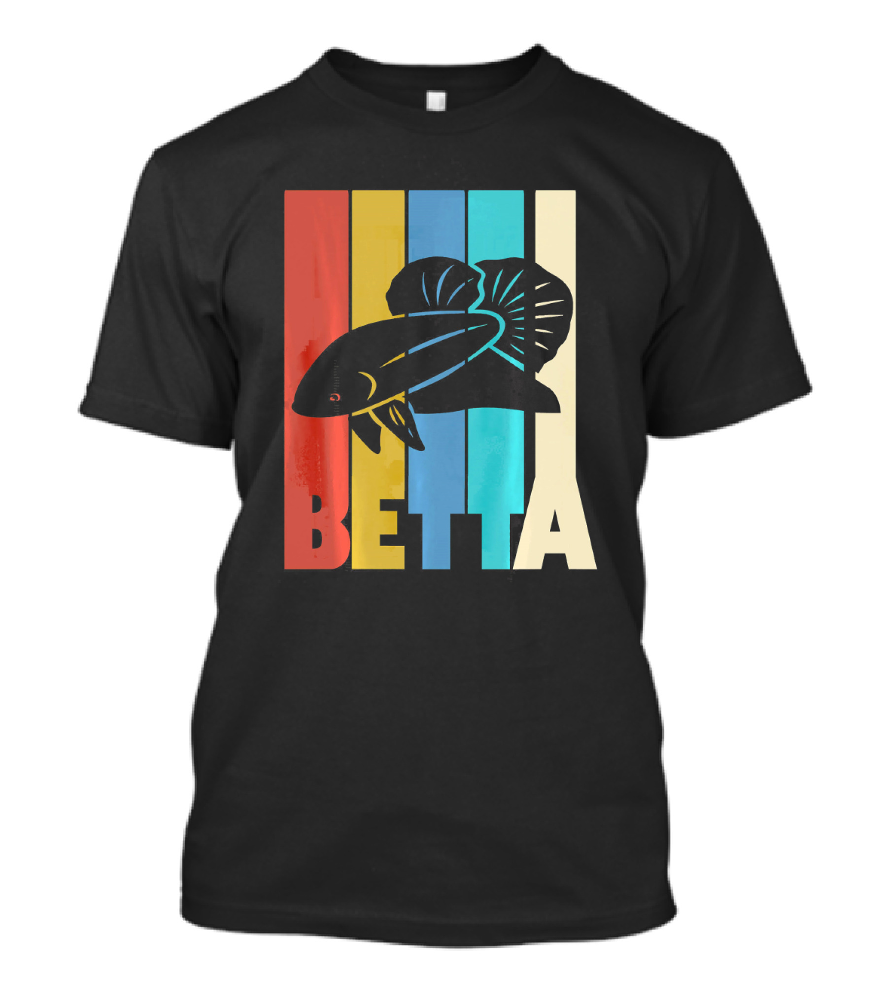 Betta Retro Colorful Striped Fish T-Shirt
