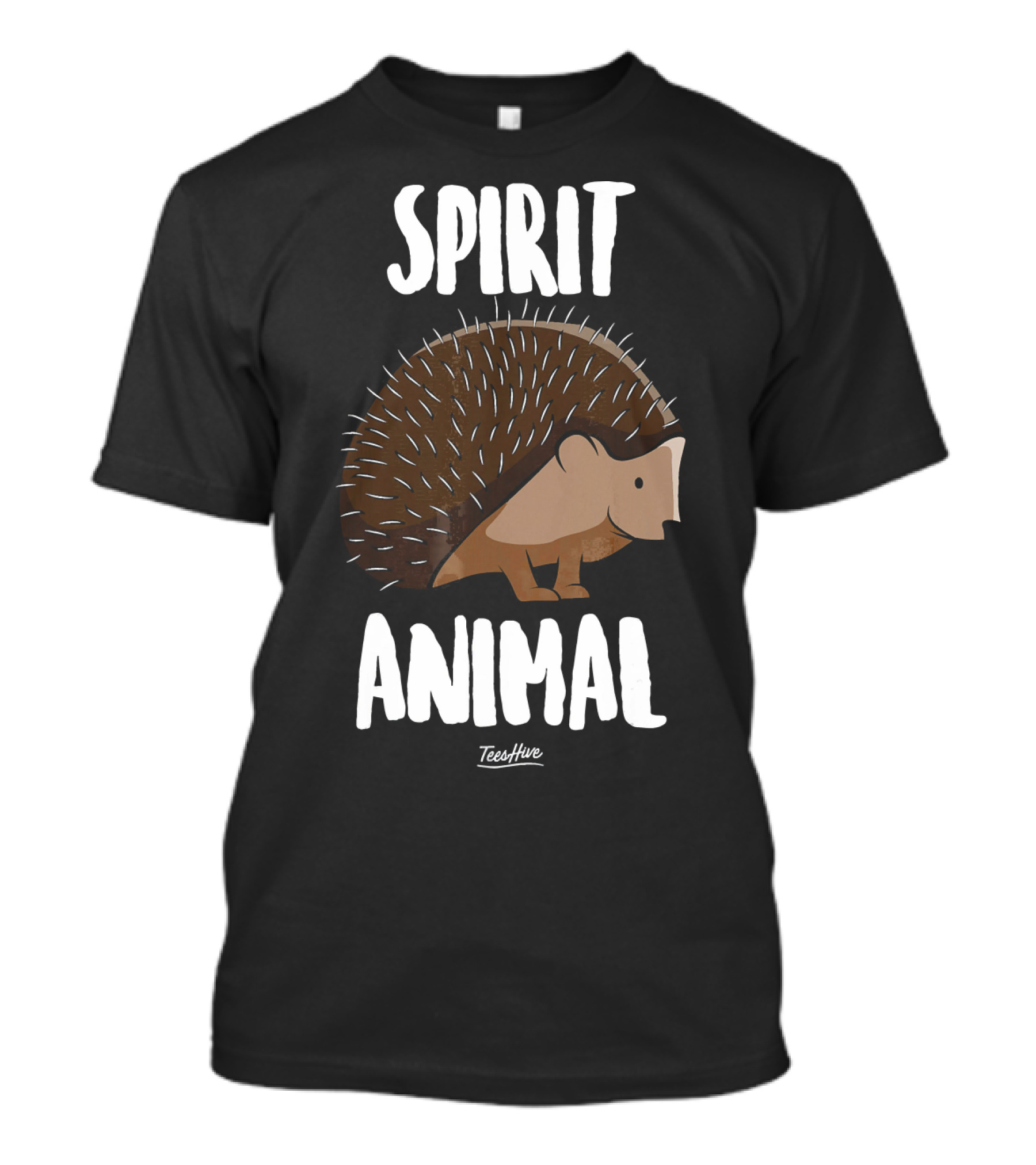 Cute Hedgehog Spirit Animal Funny Hedgehog TeesHive T-Shirt