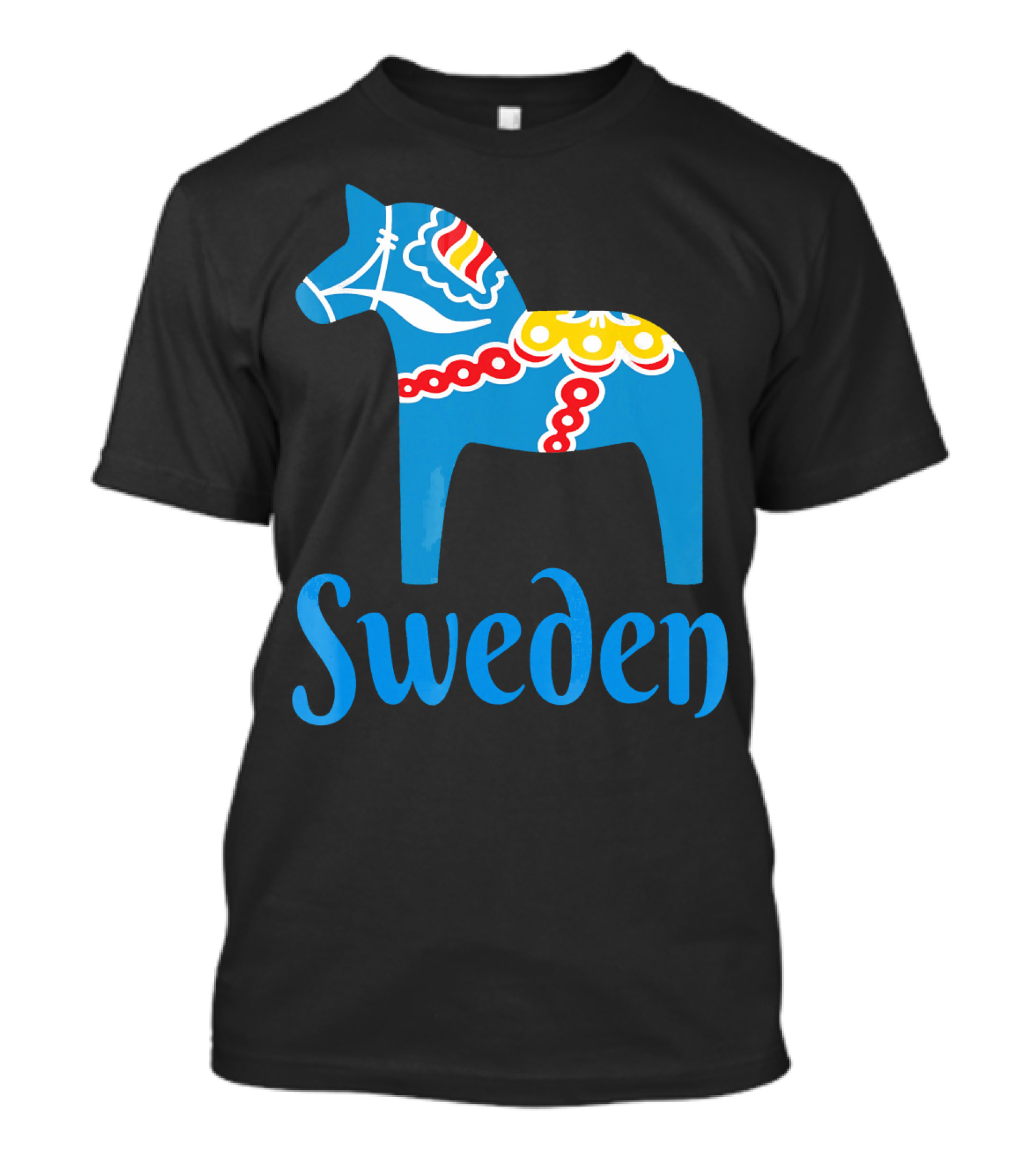 Dala Horse Sweden Blue Dalarna Sweden Horse Dal T-Shirt
