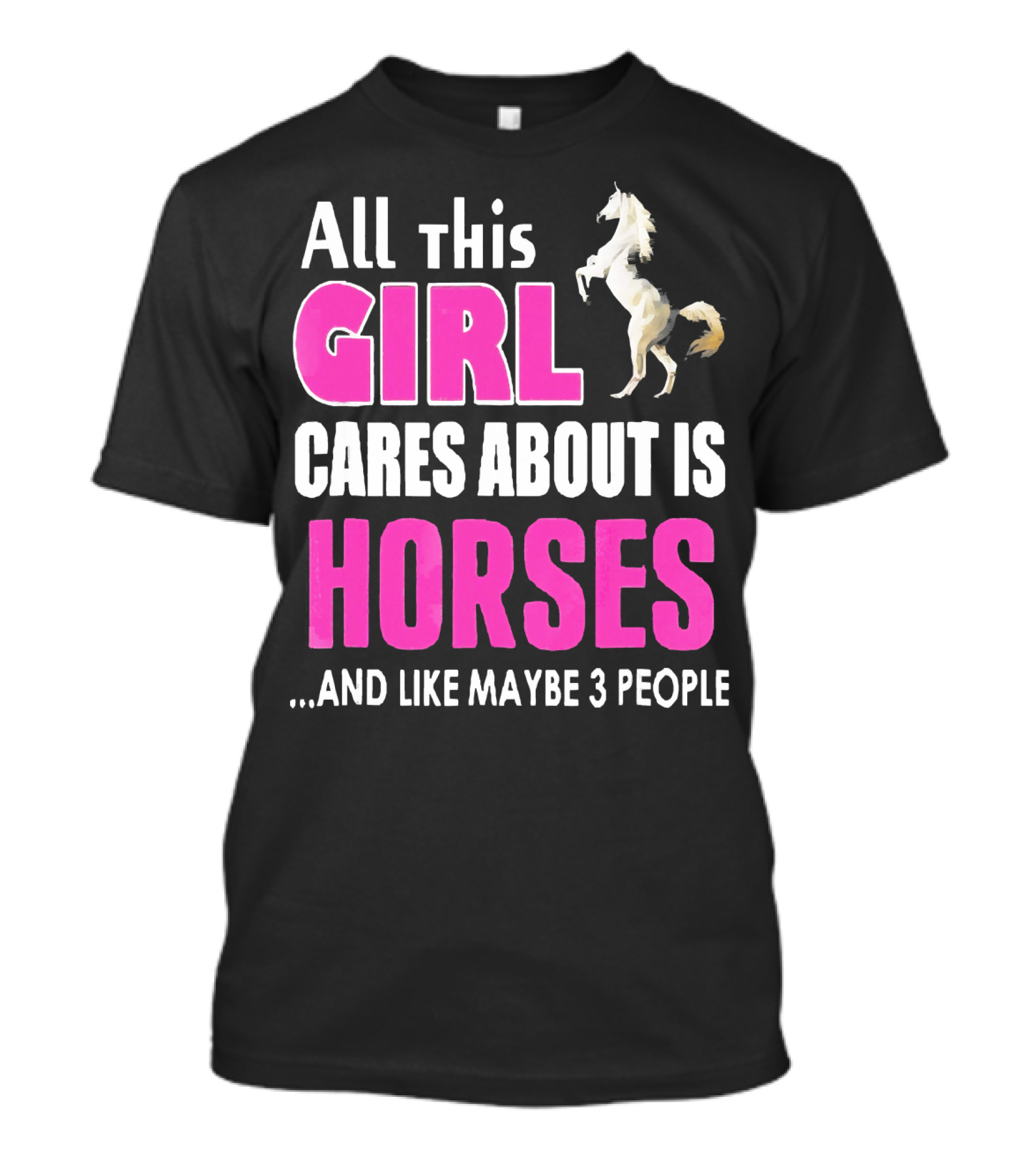 All This Girl Cares About Is Horses And Like Maybe 3 People T-Shirt