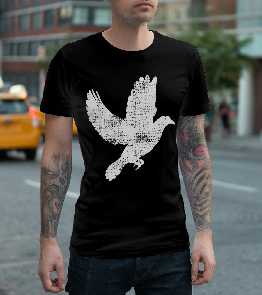 Vintage Distressed Dove Pigeon Flying T-Shirt