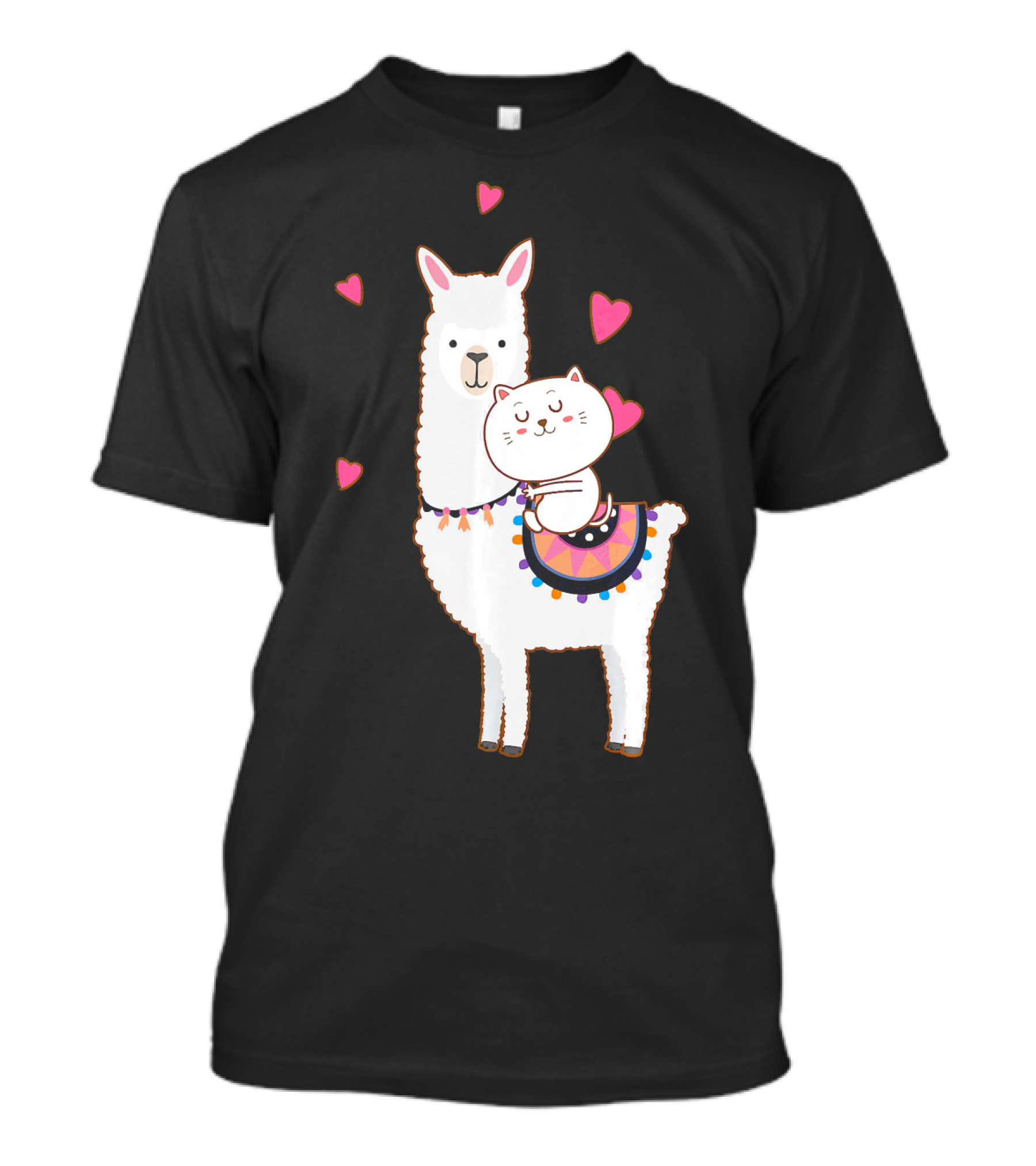 Heartwarming Cat Riding Llama Best Friends Alpaca Love T-Shirt