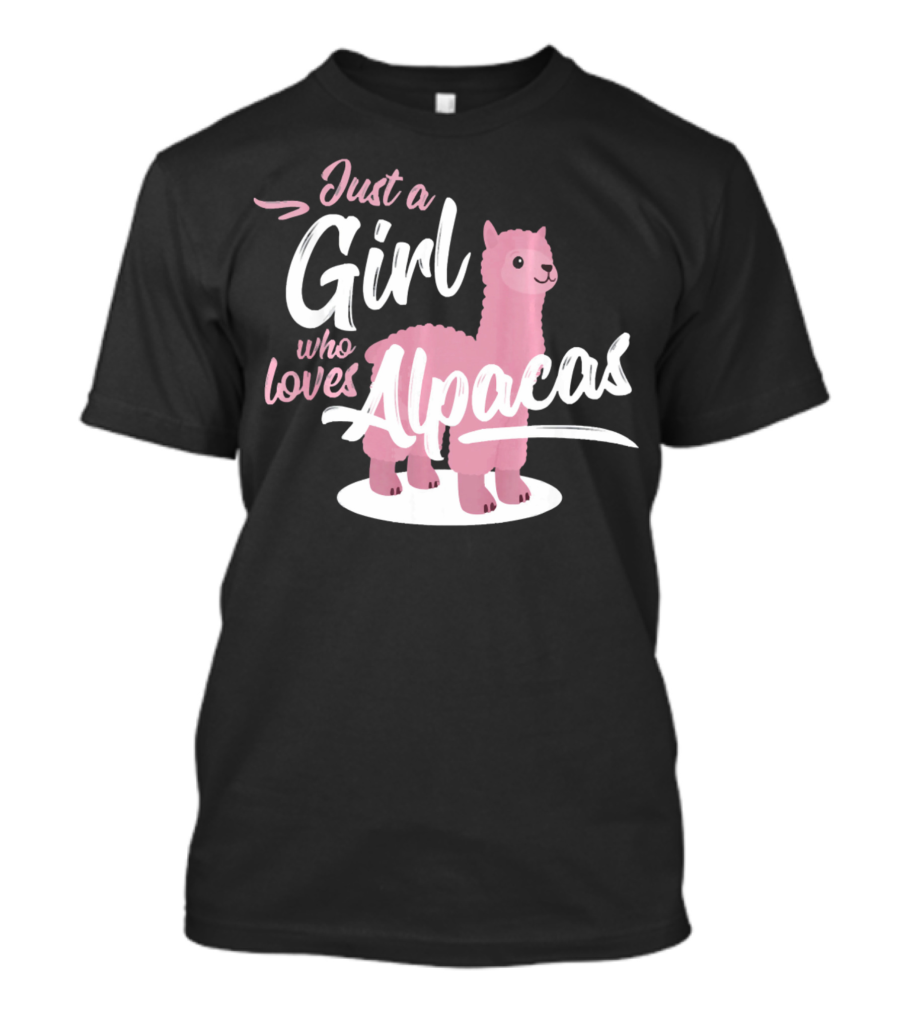Just A Girl Who Loves Alpacas Cute Llama Alpaca Girl Animal Cool Lama T-Shirt