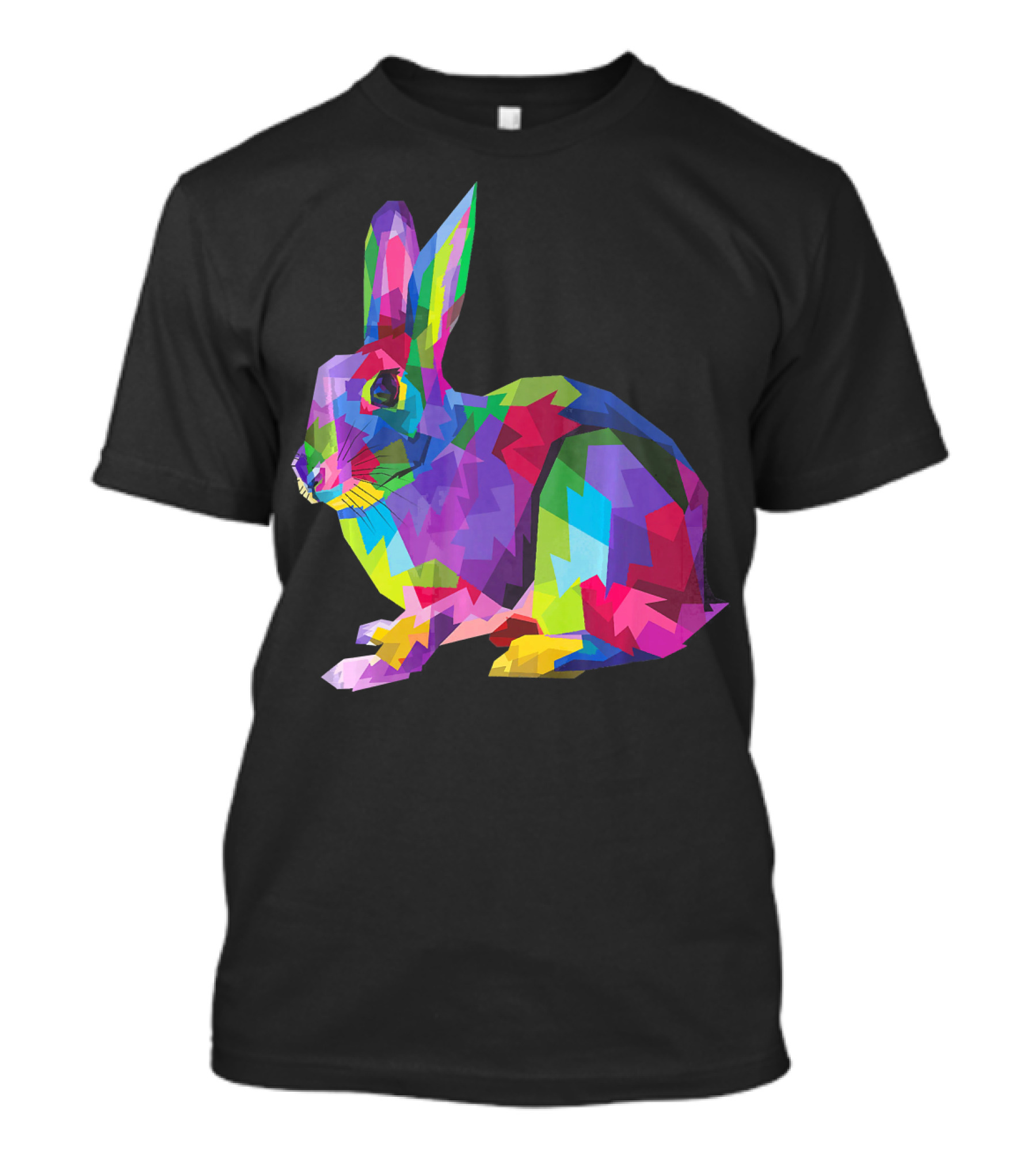 Easter Bunny I Love Bunnies And Rabb Colorful Geometric Rabbit T-Shirt