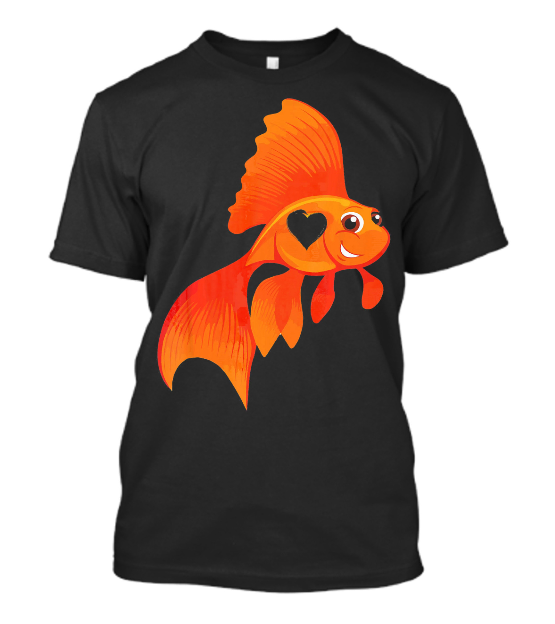 Funny Heart Of Goldfish With Heart Shape In Goldfish T-Shirt