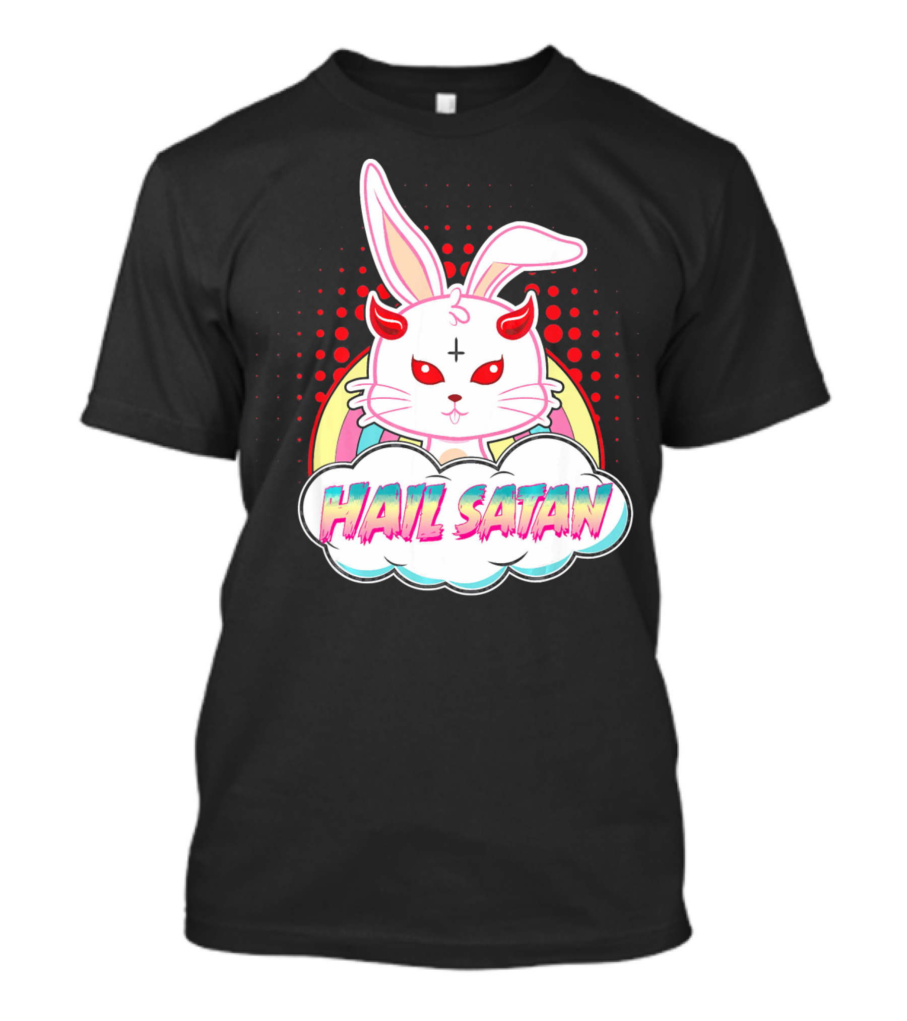 Hail Satan Funny Easter Bunny T-Shirt