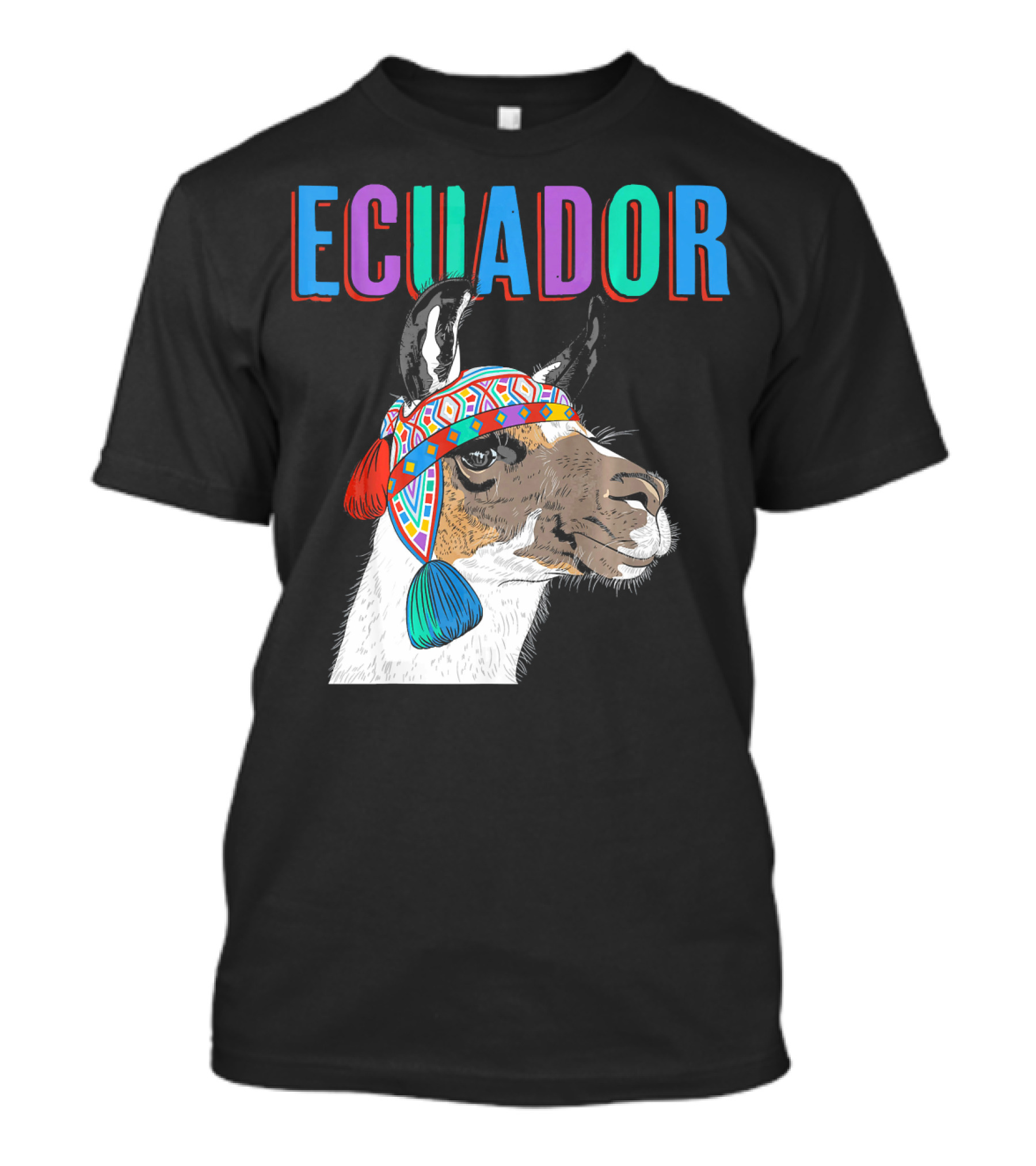 Ecuador Colorful Alpaca Llama T-Shirt