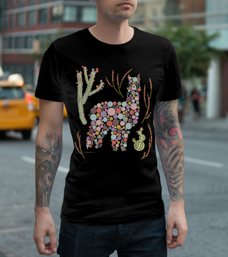 Funny Alpaca Dotted Style For Alpaca Lover T-Shirt