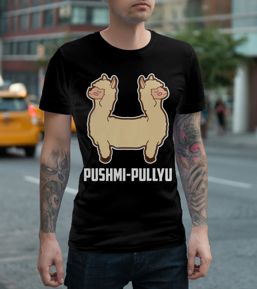 Pushmi-Pullyu Funny Alpaca Llama Yoga T-Shirt