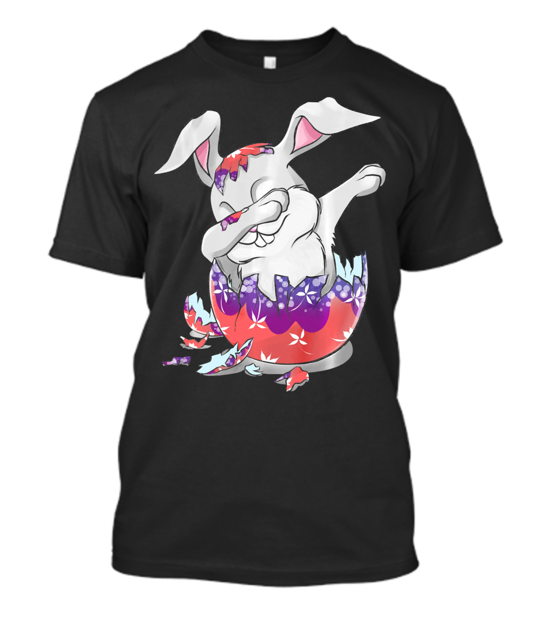 Funny Dabbing Bunny Easter Egg Breaking T-Shirt