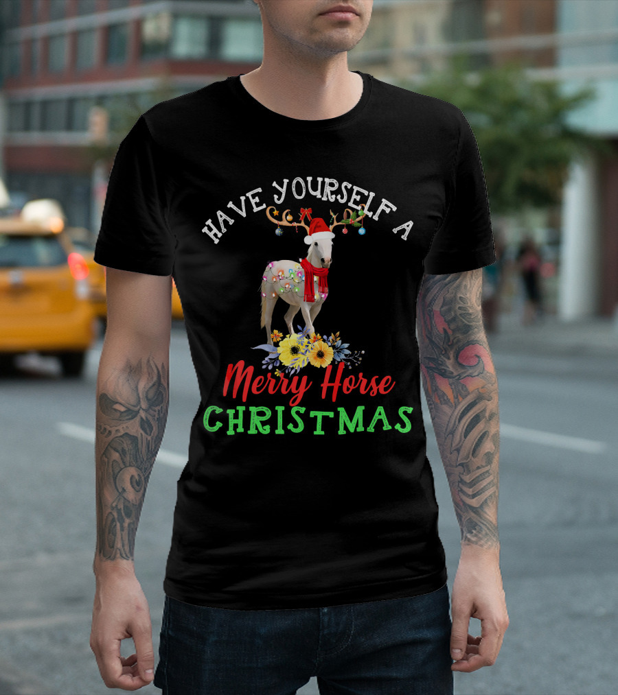 Have Yourself A Merry Horse Christmas T-Shirt