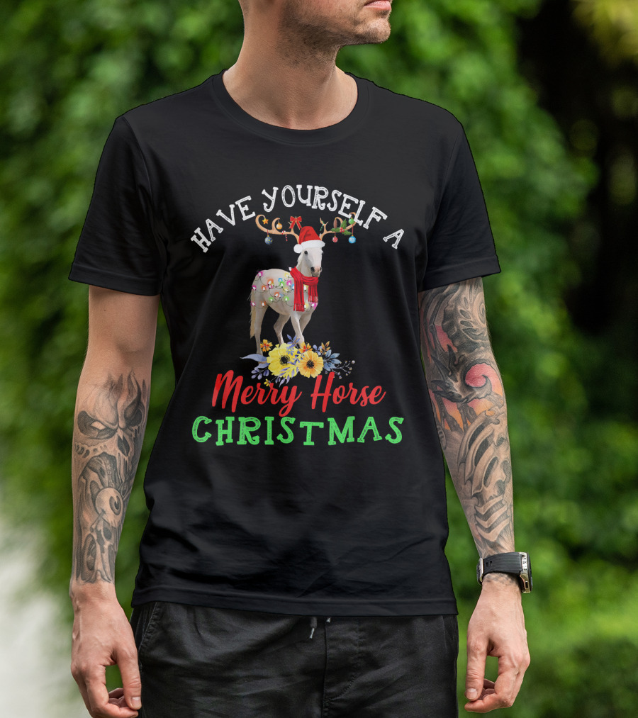 Have Yourself A Merry Horse Christmas T-Shirt