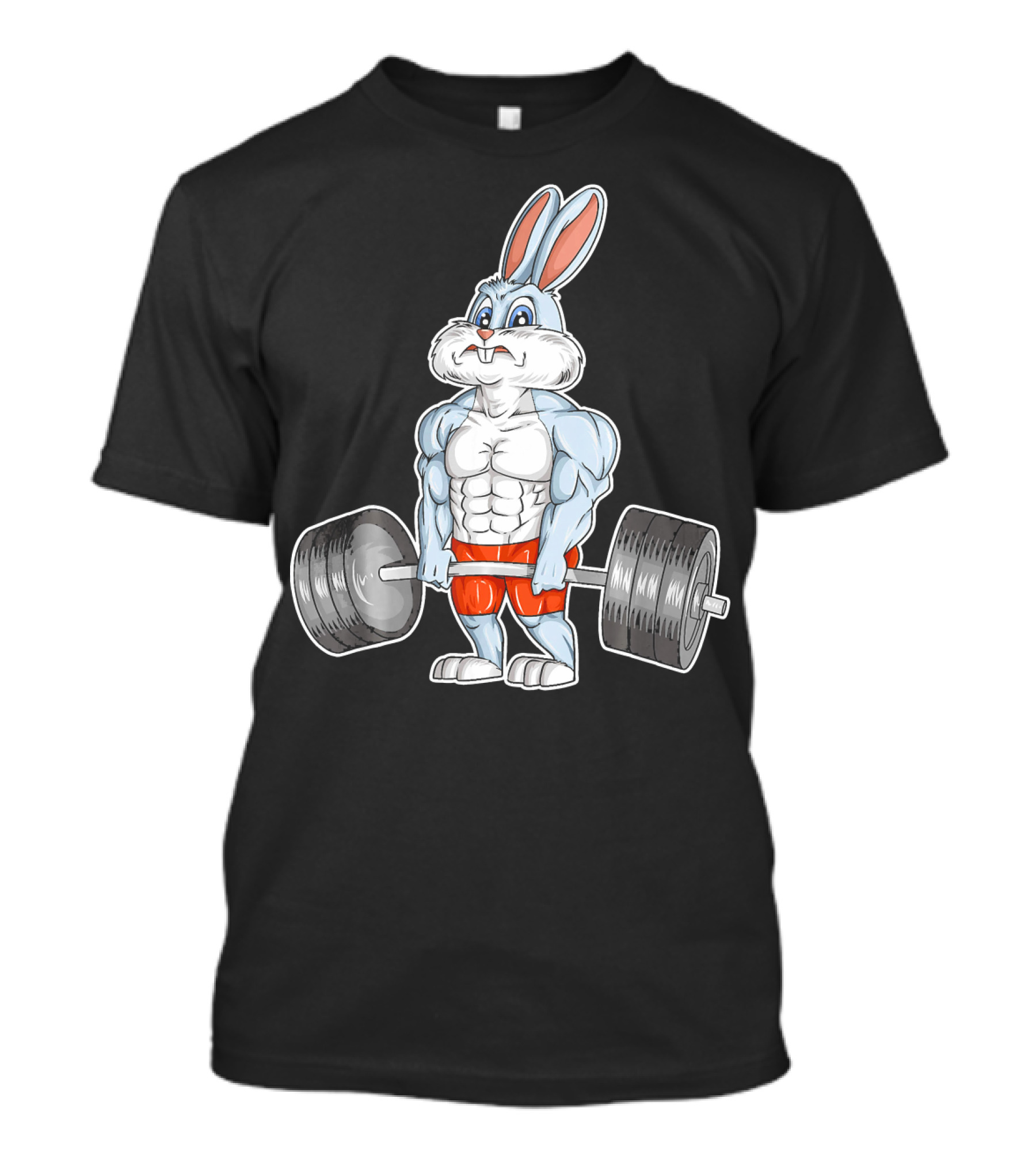 Easter Bunny Weightlifting Bodybuilding Gym Fitness T-Shirt