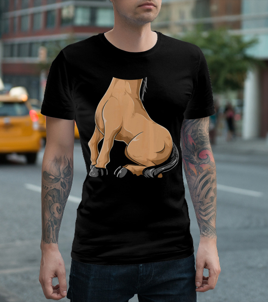 Easy Horse Costume Horse Body Headless T-Shirt