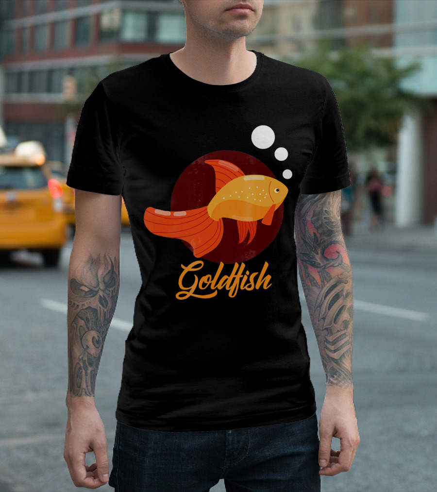 Goldfish Lovers Bubble Circle T-Shirt