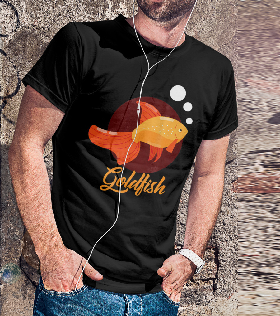 Goldfish Lovers Bubble Circle T-Shirt