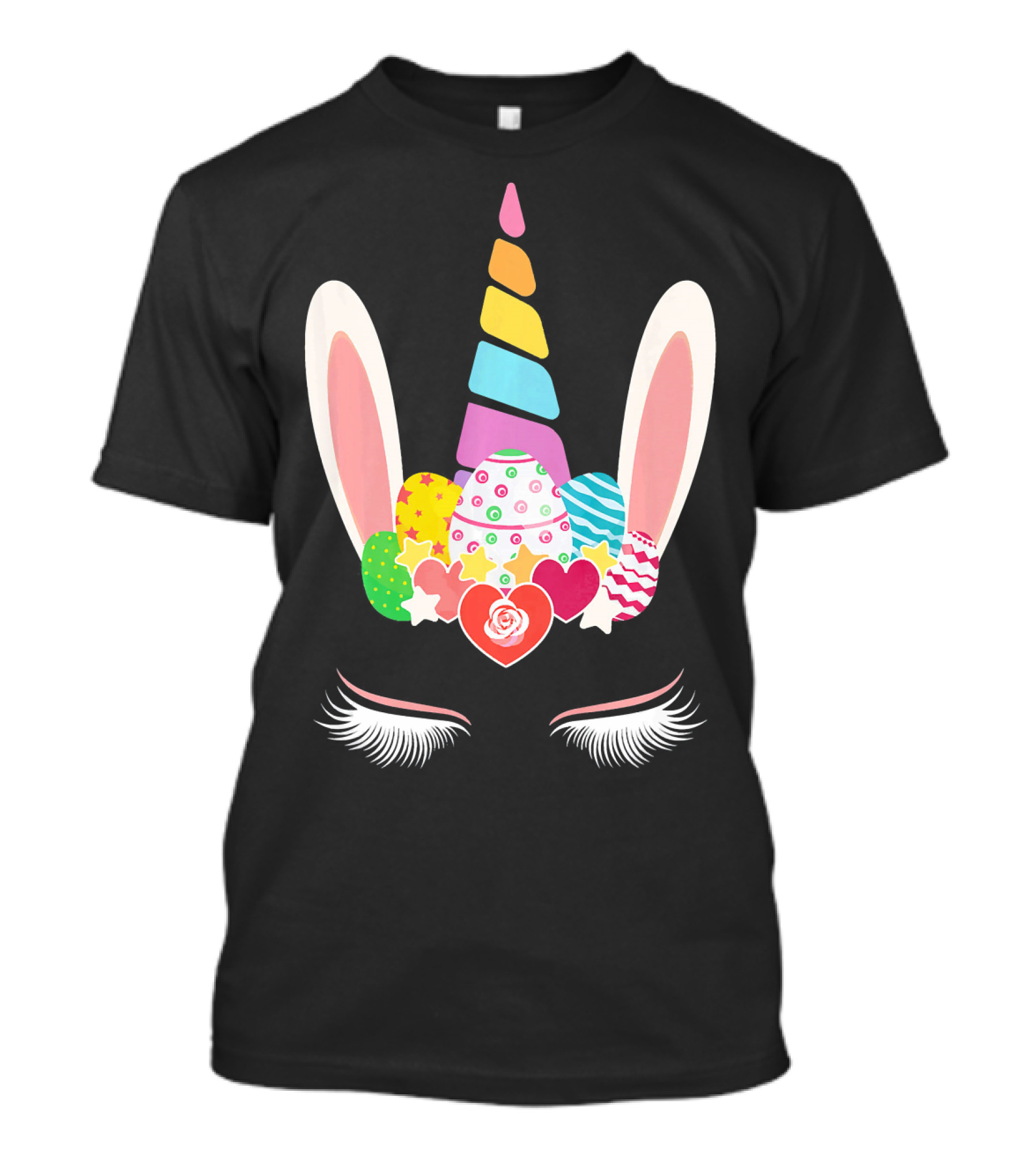 Easter Unicorn Bunny Candy Heart Eggs Bunnicorn T-Shirt