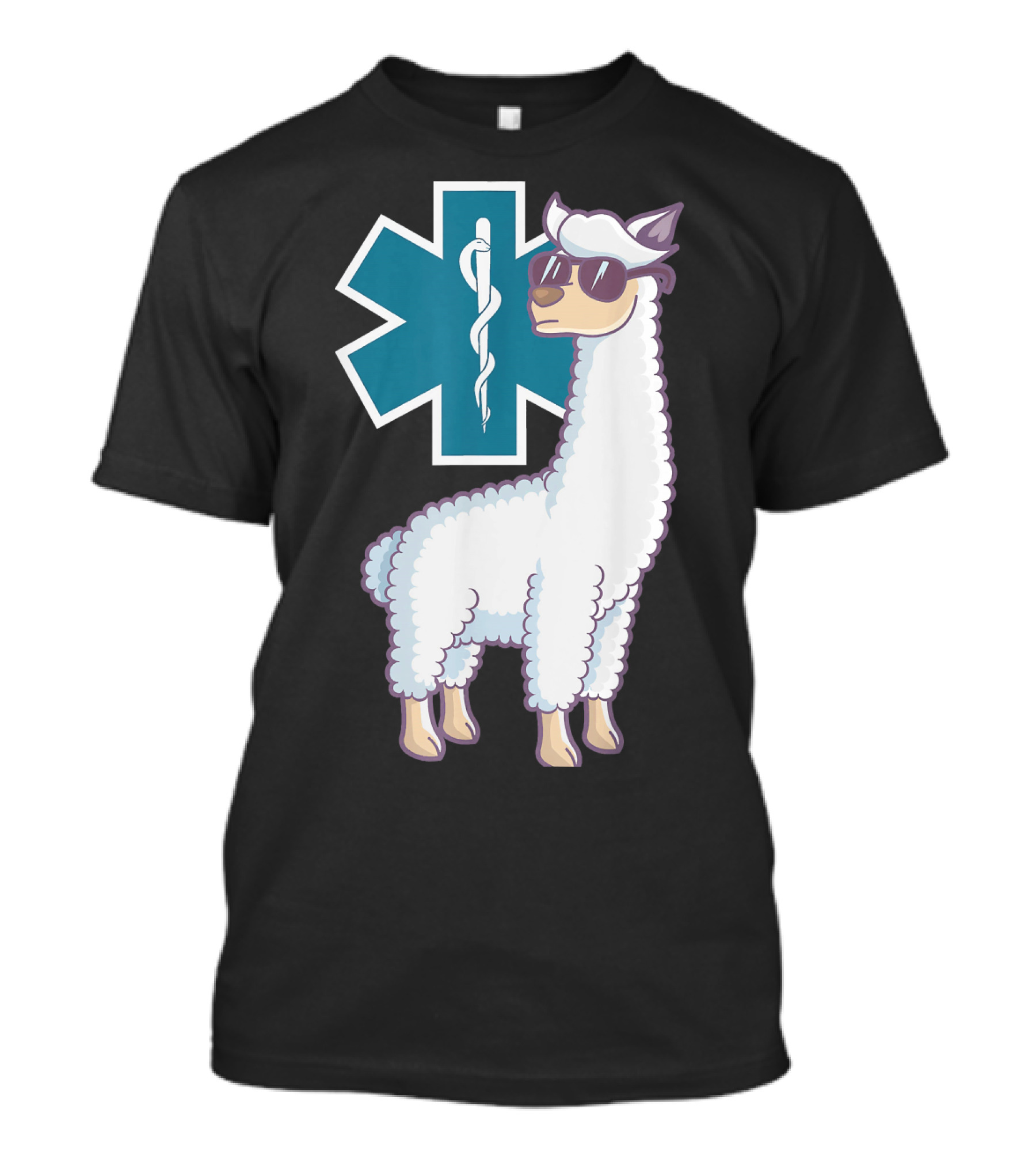 Funny EMT Trauma Llama EMS Paramedics Emergency T-Shirt