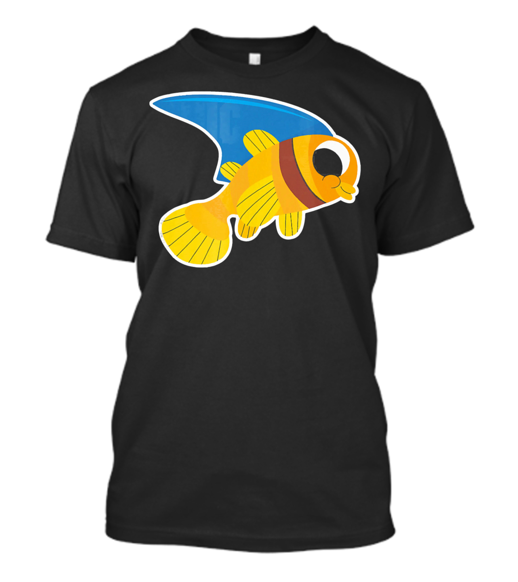 Goldfish Wearing Shark Fin Humorous Pet T-Shirt