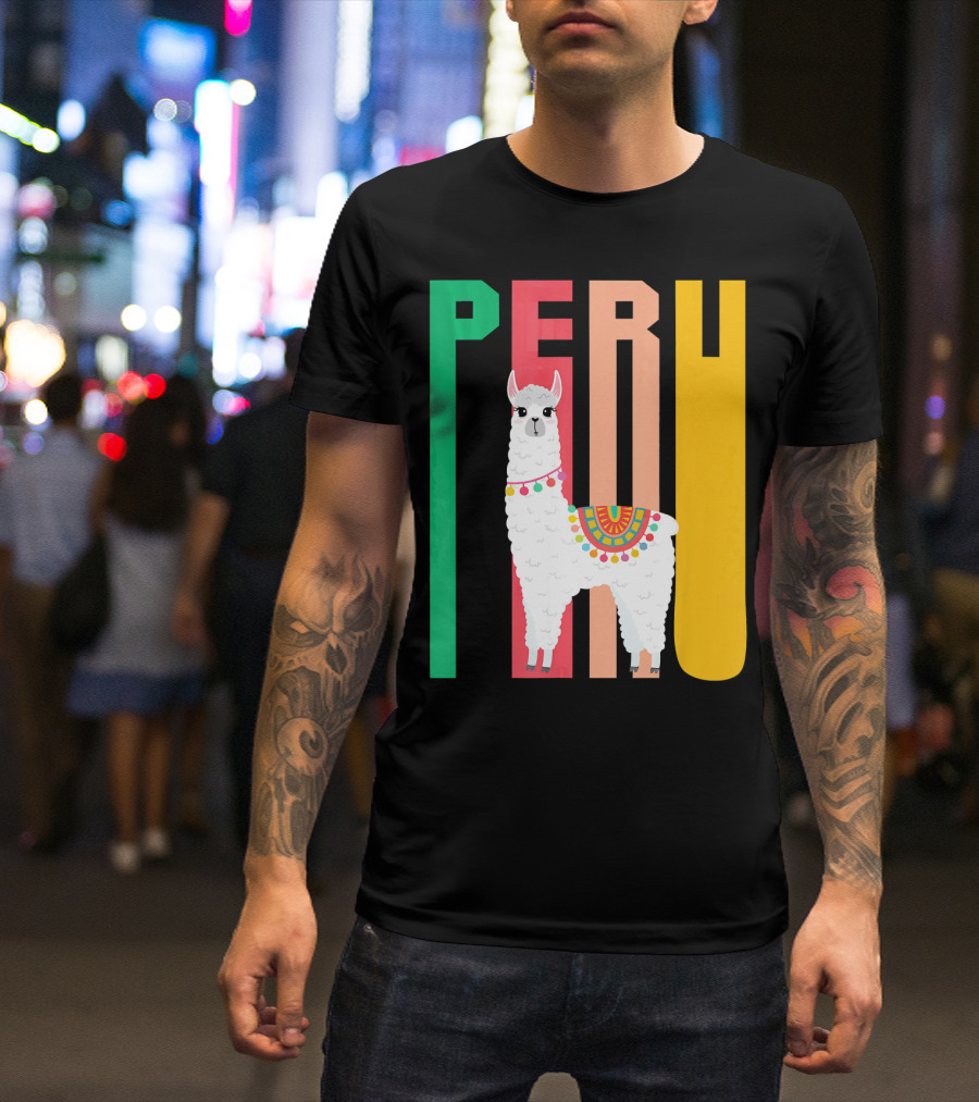 Funny Llama Alpaca Peru Festival T-Shirt