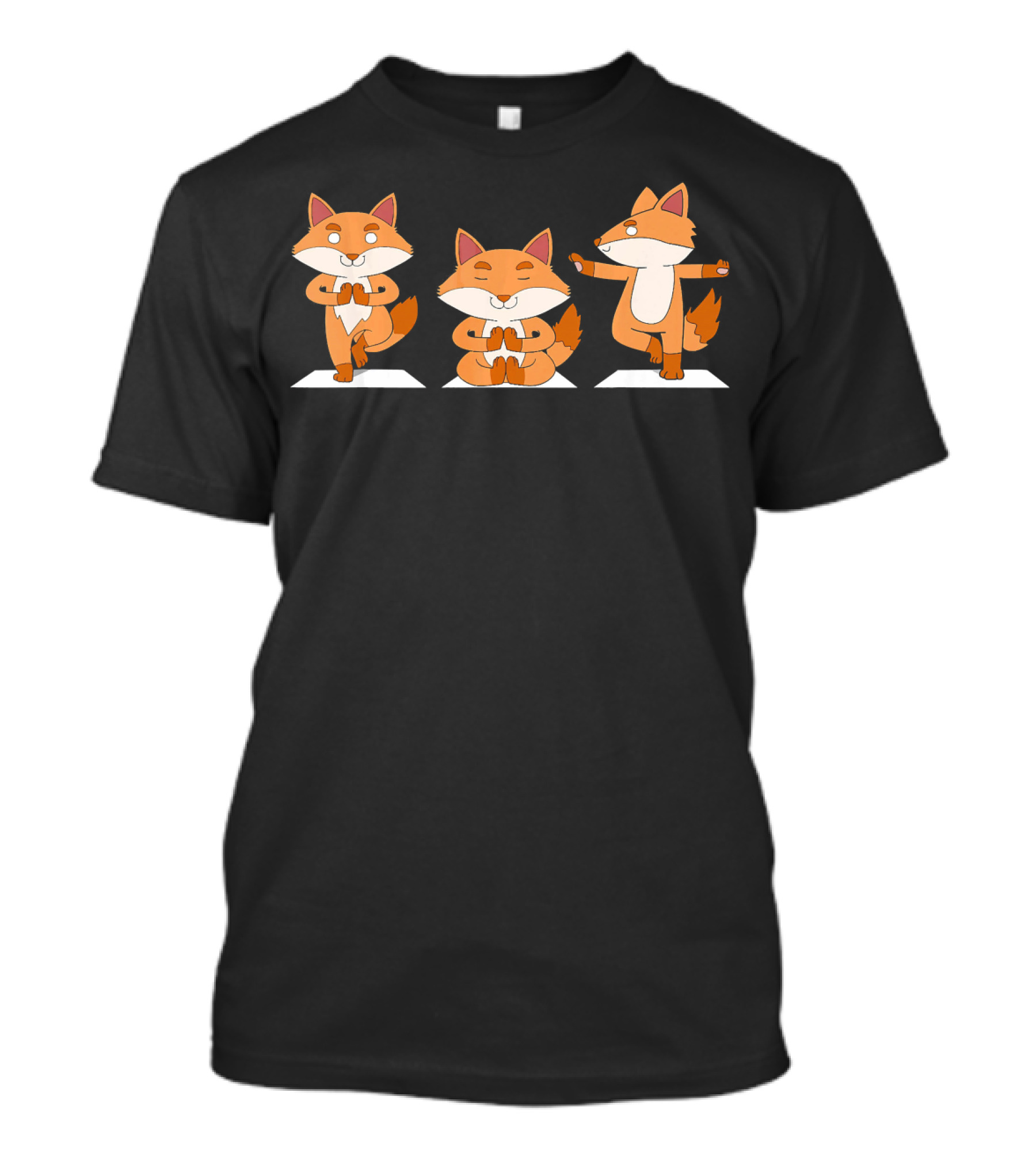 Fox Yoga Poses For Funny Animal Lovers T-Shirt