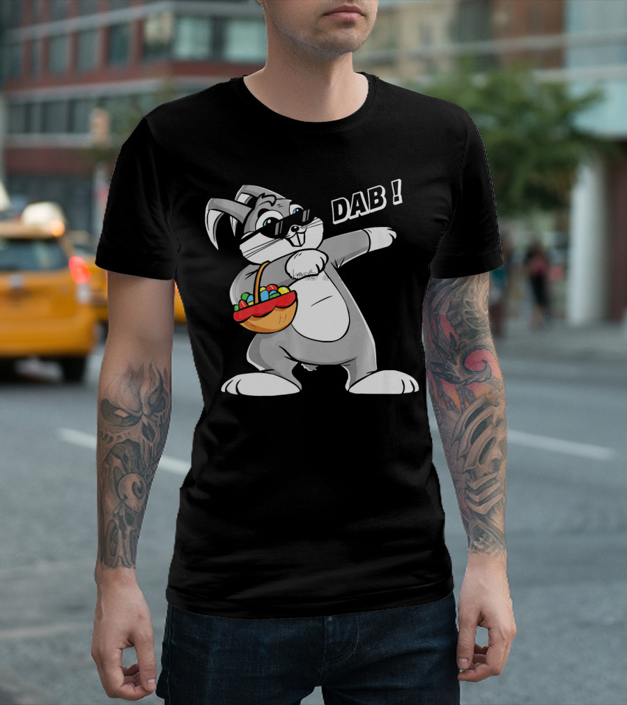Dab Easter Bunny with Basket of Eggs T-Shirt