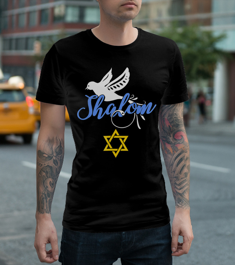 Shalom Star of David Dove Hanukkah T-Shirt
