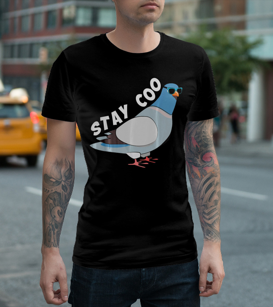 Stay Coo Funny Bird Cute Pigeon Racing T-Shirt