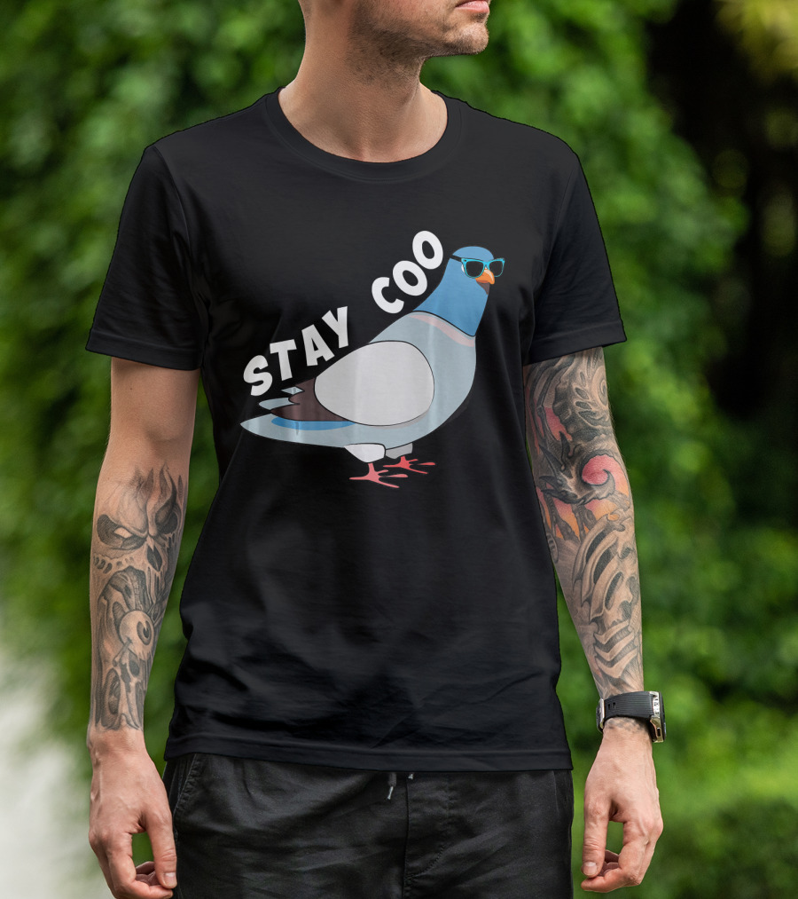 Stay Coo Funny Bird Cute Pigeon Racing T-Shirt