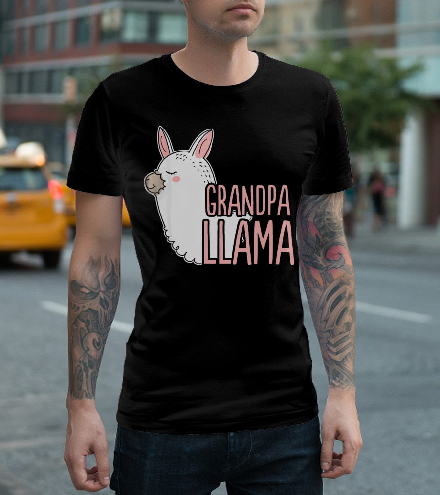 Grandpa Llama Funny Alpaca T-Shirt