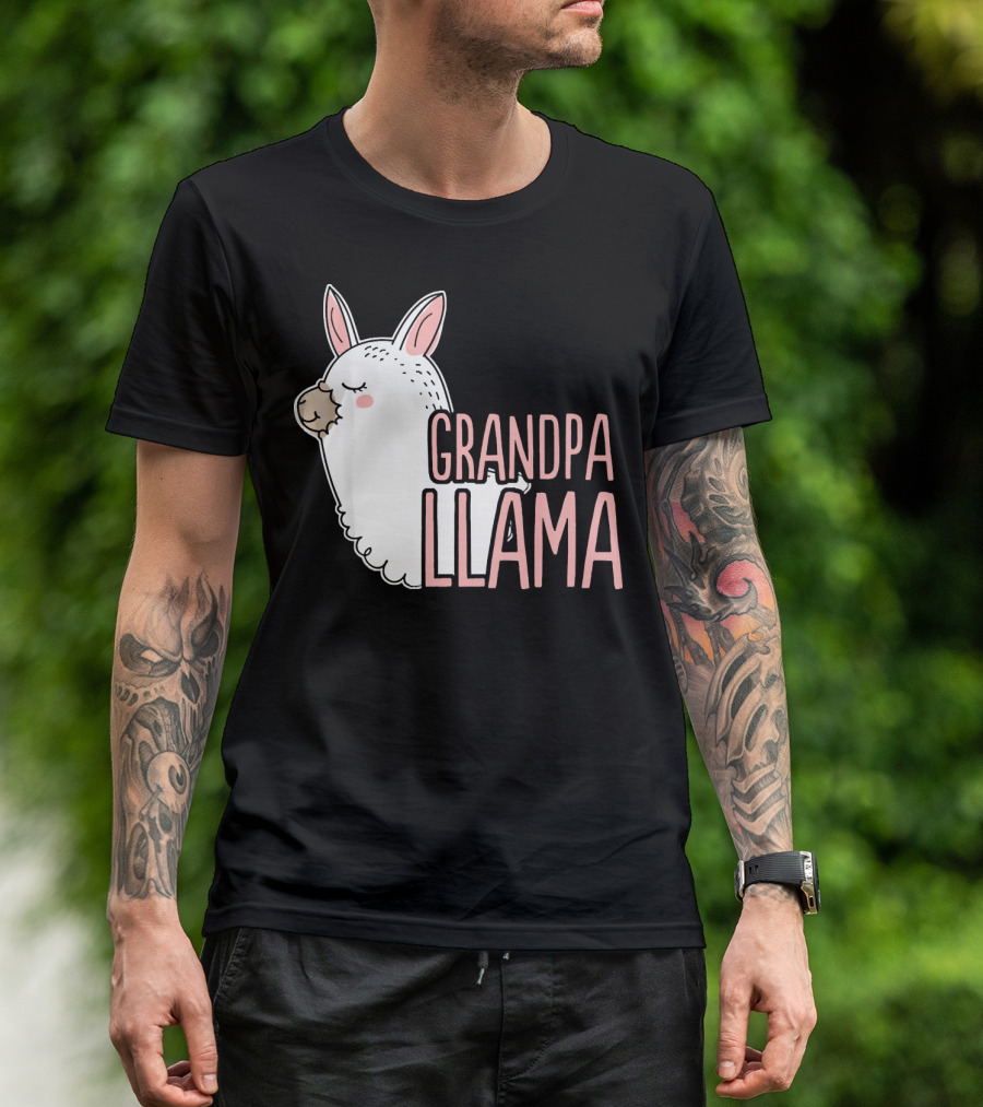 Grandpa Llama Funny Alpaca T-Shirt
