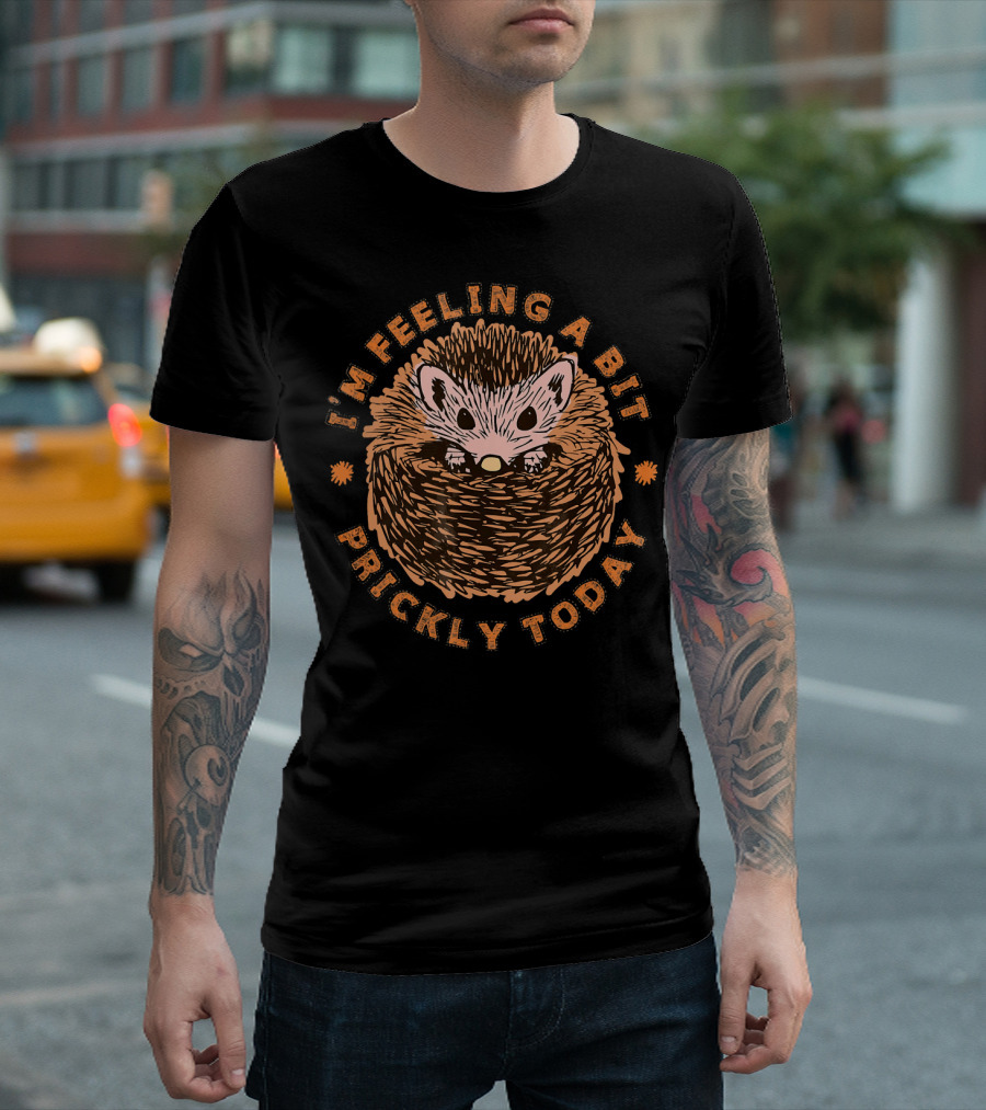 I'm Feeling A Bit Prickly Today Hedgehog Cute Bad Day T-Shirt