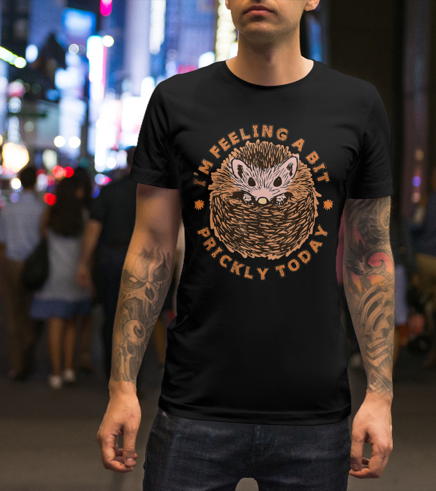 I'm Feeling A Bit Prickly Today Hedgehog Cute Bad Day T-Shirt