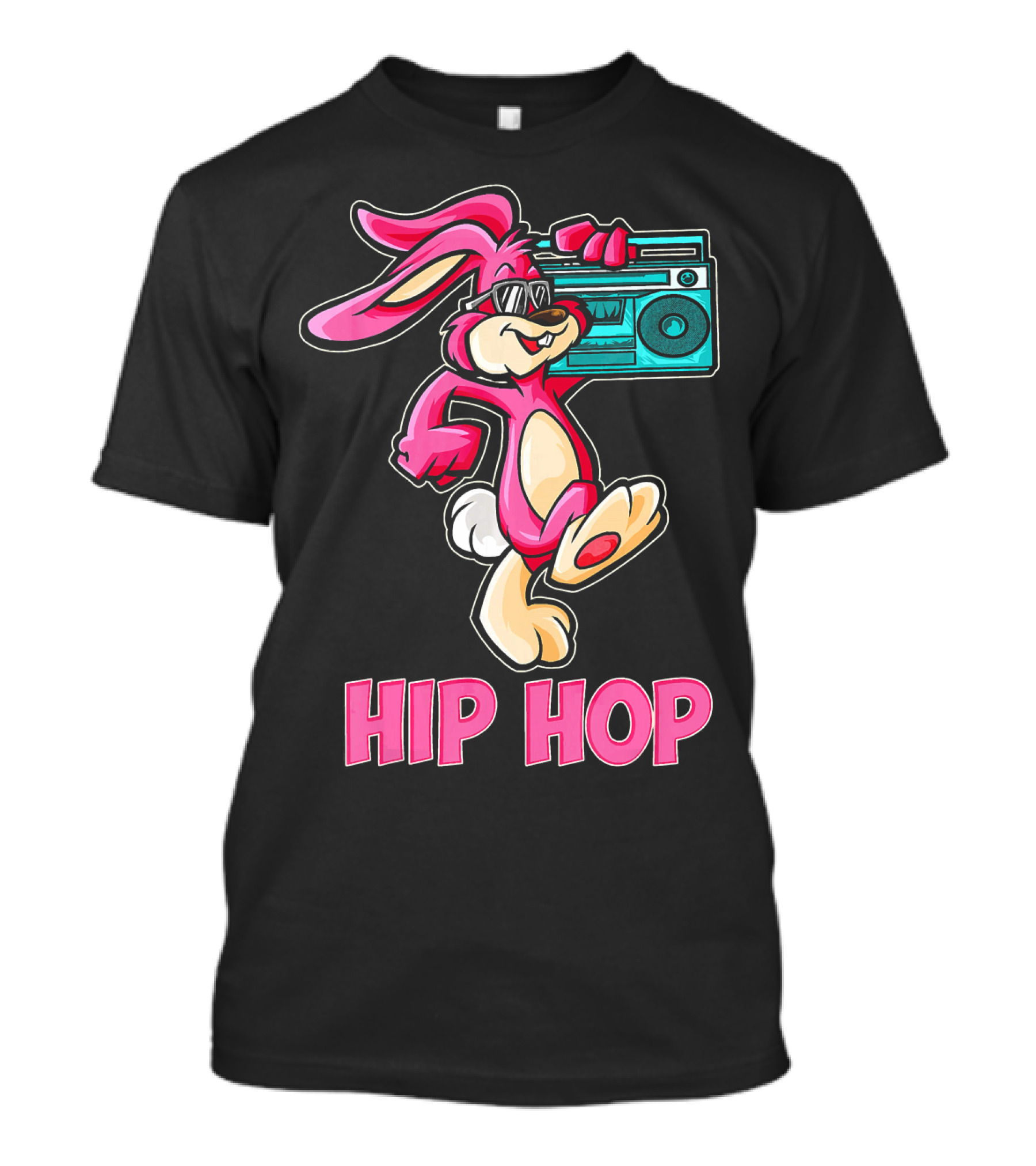 Hip Hop Easter Bunny With Boombox T-Shirt