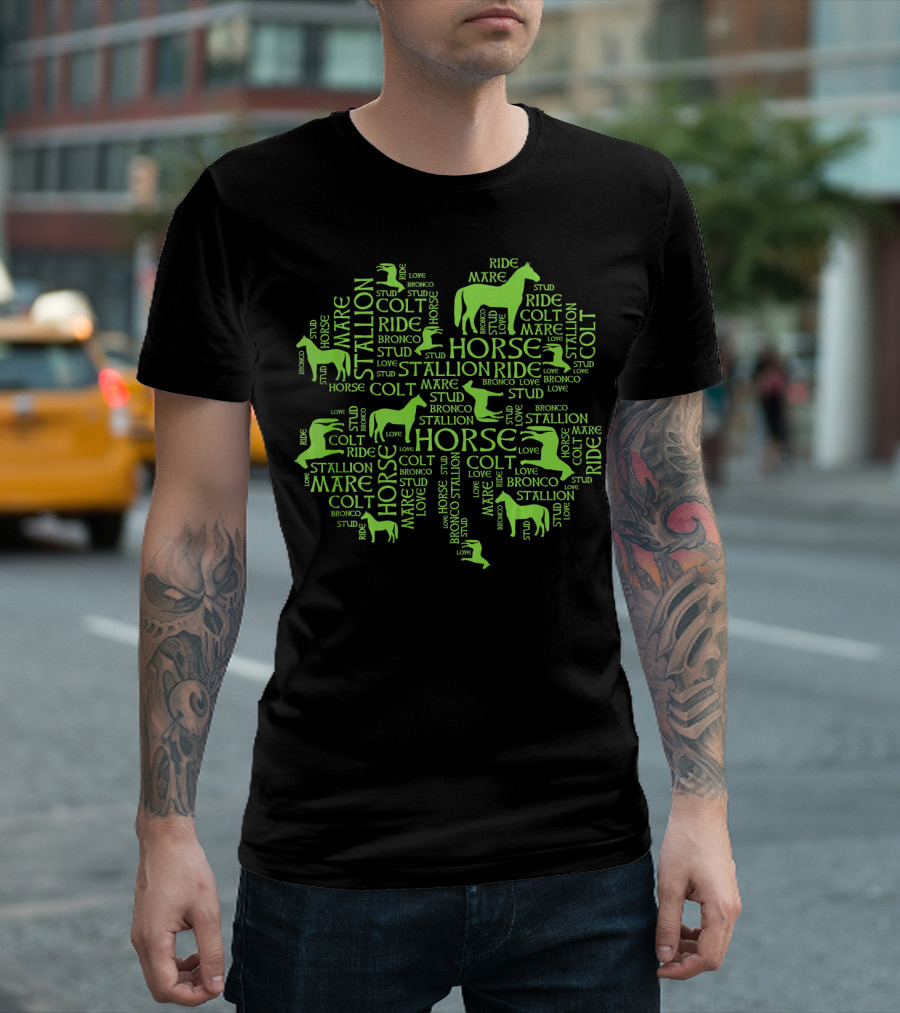 Horse Ride Stallion Colt Mare St. Patrick's Day Irish T-Shirt